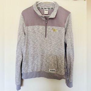 Victoria's Secret PINK heathered lavender quarter zip